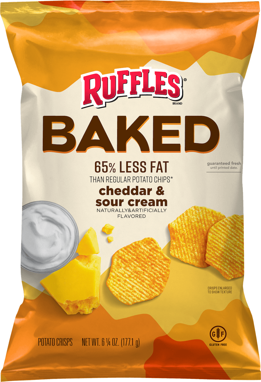 Ruffles® BAKED Cheddar & Sour Cream Flavored Potato Crisps