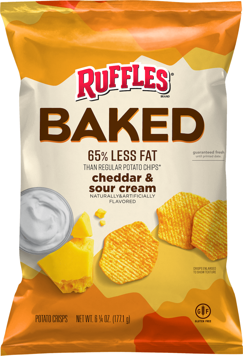 Ruffles BAKED Cheddar Sour Cream Flavored Potato Crisps FritoLay