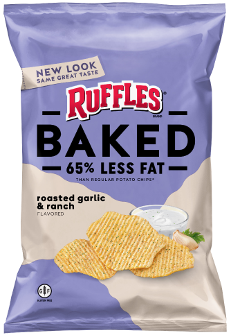 RUFFLES® Baked Roasted Garlic & Ranch Flavored Potato Crisps
