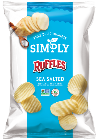 Simply RUFFLES® Sea Salted Reduced Fat Potato Chips