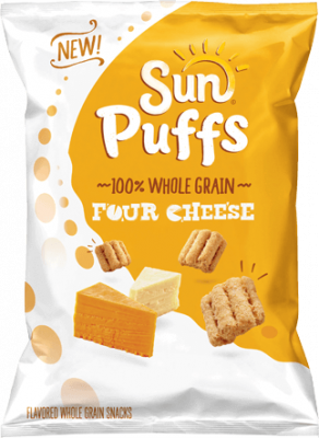 Sun Puffs Four Cheese Flavored Whole Grain Snacks