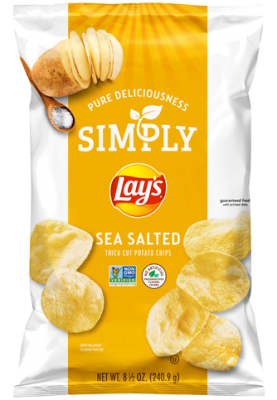 Simply LAY'S® Sea Salted Thick Cut Potato Chips
