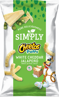 Simply CHEETOS® Puffs White Cheddar Jalapeno Cheese Flavored Snacks