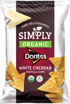 Simply DORITOS® Organic White Cheddar Flavored Tortilla Chips