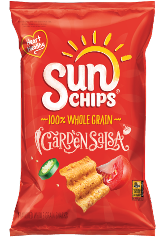 Sunchips Garden Salsa Flavored Whole Grain Snacks Fritolay