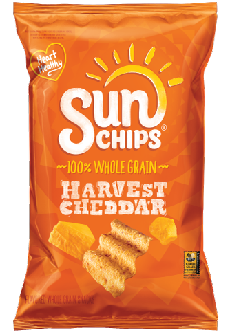 Sunchips Harvest Cheddar Flavored Whole Grain Snacks Fritolay