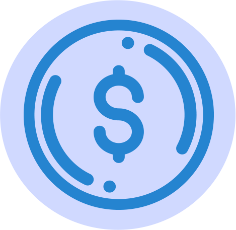 Action dollar circled